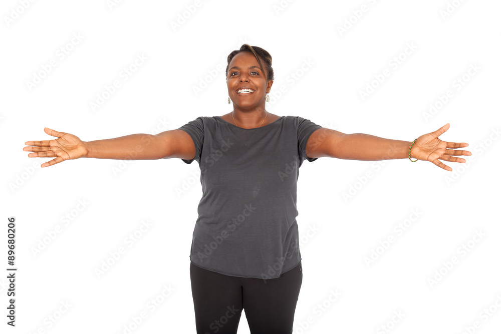 Beautiful black woman doing different expressions in different sets of clothes Beautiful black woman doing different expressions in different sets of clothes