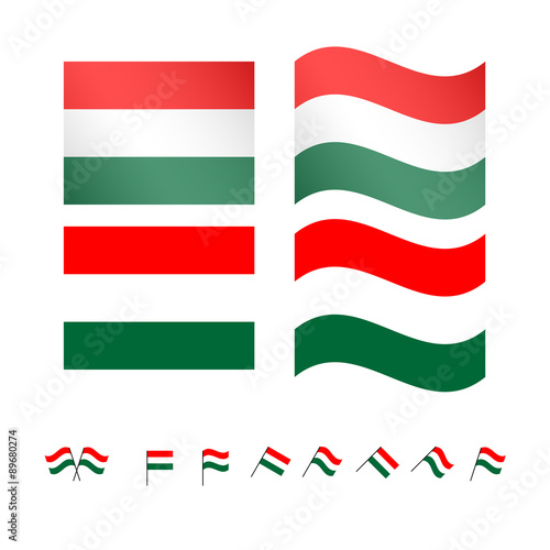 Hungary Flags EPS 10