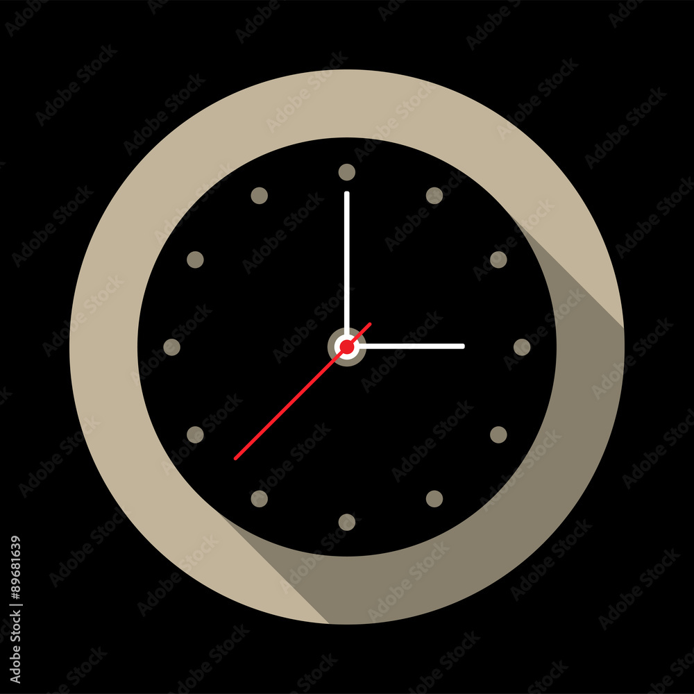 Clock icon. Vector illustration Clock icon. Vector illustration