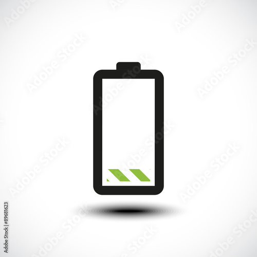 Low battery icon. Vector illustration