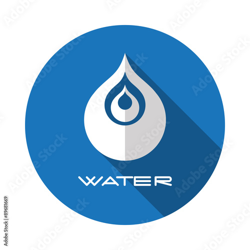 Abstract blue water drop. V...