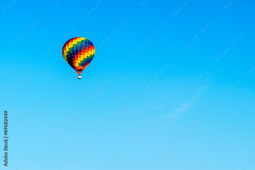 Hot Air Balloon soaring in the sky. Hot Air Balloon soaring in the sky.