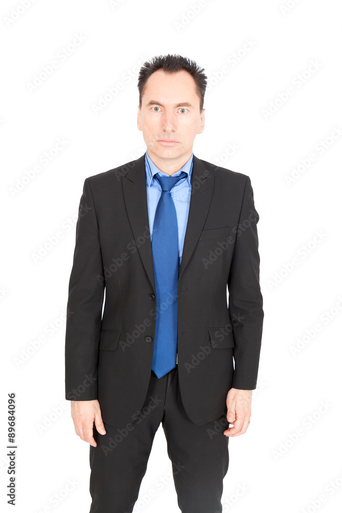 Handsome businessman doing different expressions in different sets of clothes: anger Handsome businessman doing different expressions in different sets of clothes: anger