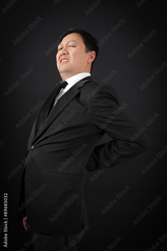 handsome man doing different expressions in different sets of clothes: backache handsome man doing different expressions in different sets of clothes: backache