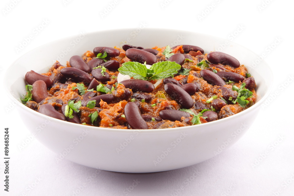 Kidney bean curry dish with spicy gravy. Kidney bean curry dish with spicy gravy.
