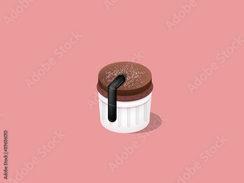 beautiful design of souffle cake ,colorful dessert concept design
