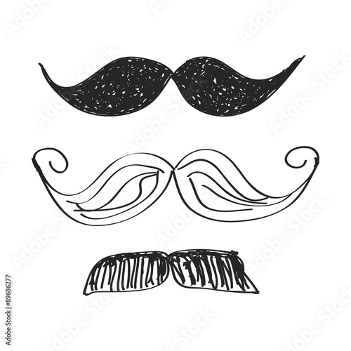 Photo Simple doodle of a moustache