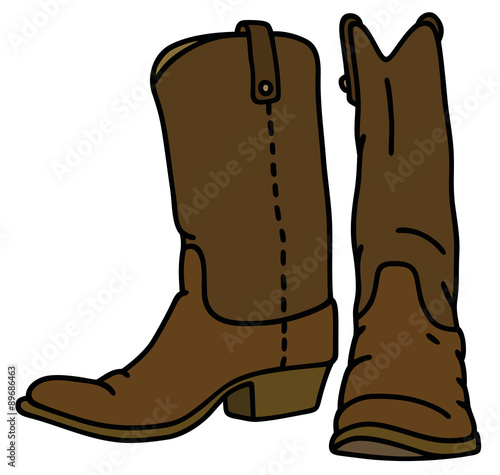 Jackboots / hand drawing, vector illustration