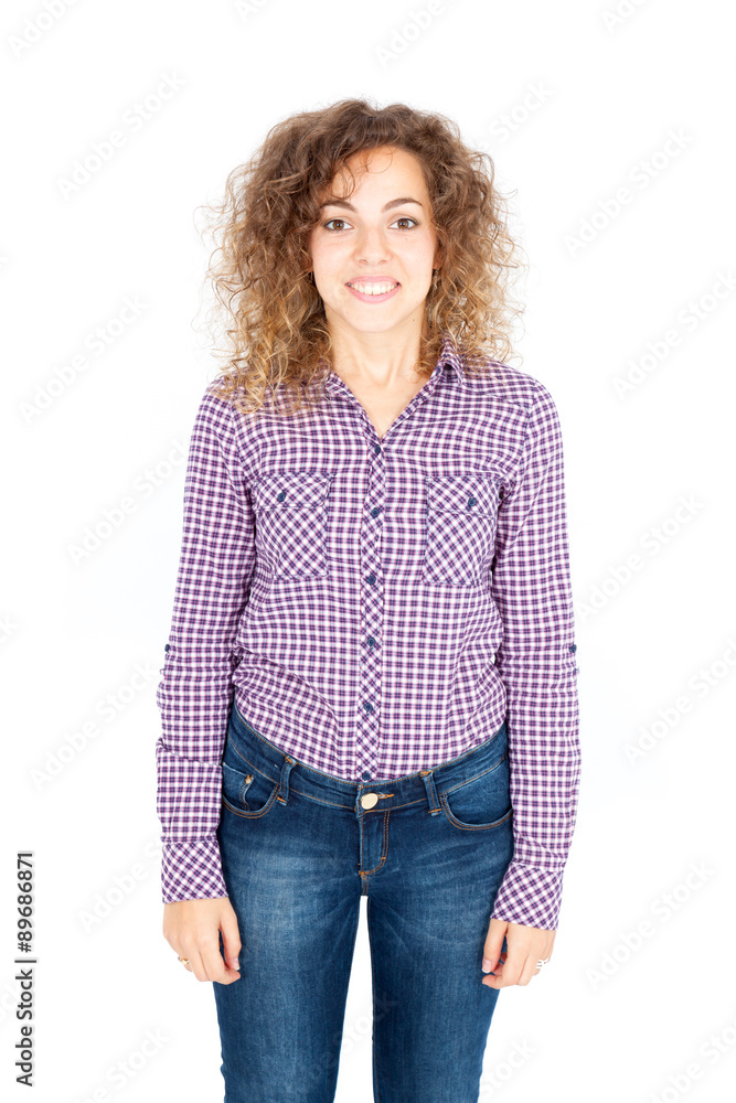 Beautiful Hispanic woman doing different expressions in different sets of clothes: love Beautiful Hispanic woman doing different expressions in different sets of clothes: love