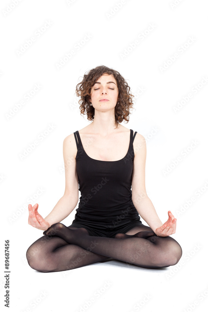 Beautiful Hispanic woman doing different expressions in different sets of clothes: yoga Beautiful Hispanic woman doing different expressions in different sets of clothes: yoga