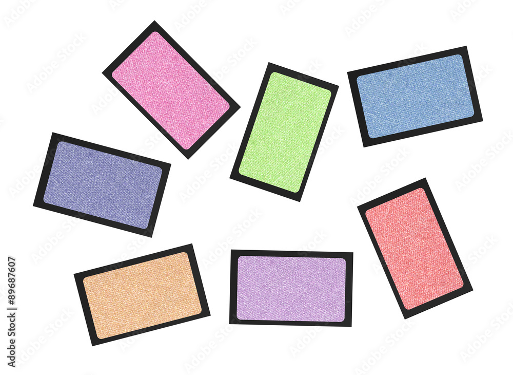 Fototapeta premium set of pastel eyeshadows isolated on white background
