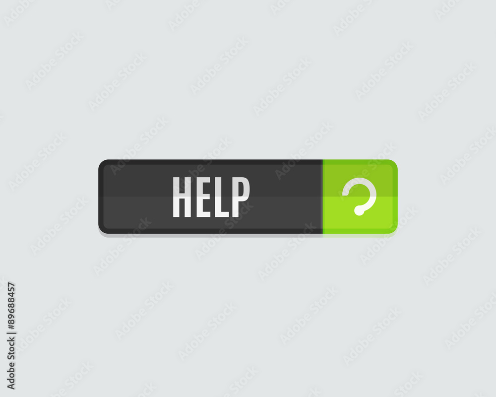 Help web button, modern flat design Help web button, modern flat design