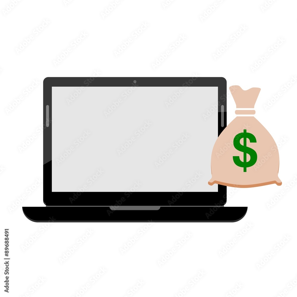 Profit from online sales through a laptop