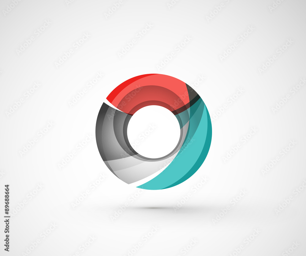 Abstract geometric company logo ring, circle Abstract geometric company logo ring, circle