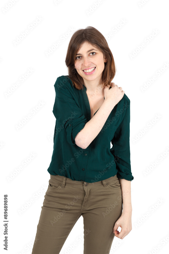 Beautiful woman doing different expressions in different sets of clothes: posing Beautiful woman doing different expressions in different sets of clothes: posing