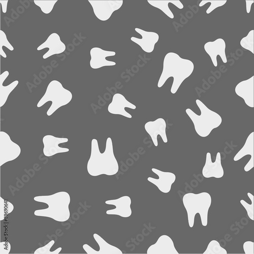 Obraz na płótnie seamless pattern with tooth w salonie