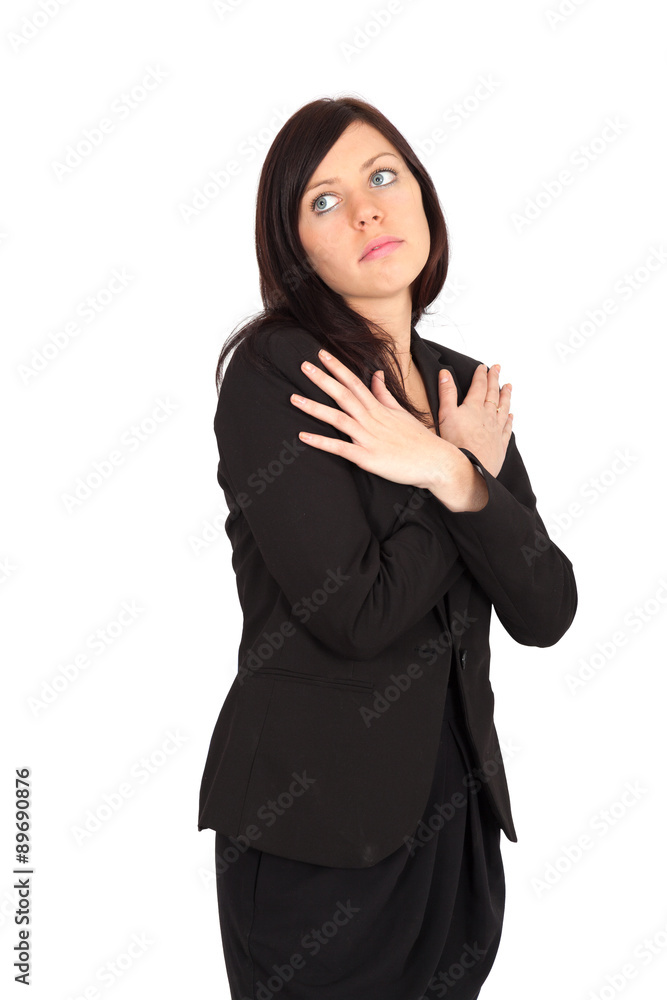 Beautiful woman doing different expressions in different sets of clothes: posing Beautiful woman doing different expressions in different sets of clothes: posing