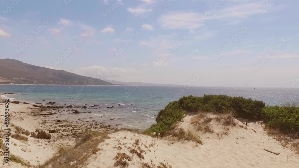 Aerial View From Flying Drone on Tarifa Area Aerial View From Flying Drone on Tarifa Area