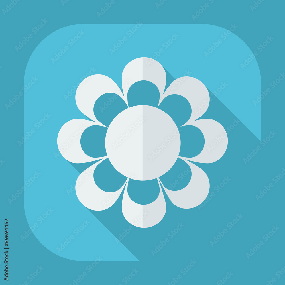 Flat modern design with shadow icon flower Flat modern design with shadow icon flower