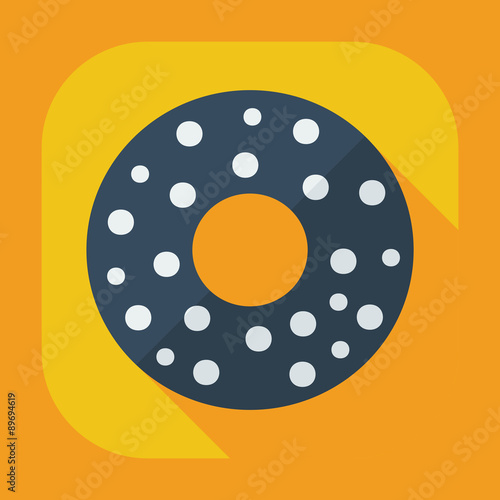 Flat modern design with shadow icons donut