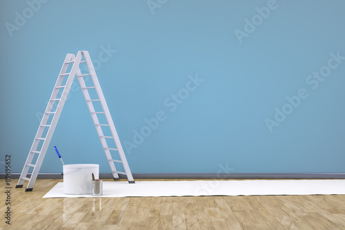 room with a ladder
