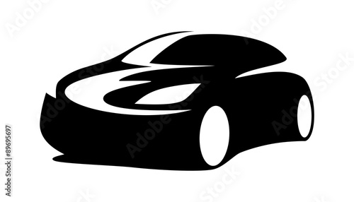 Modern car silhouette vector