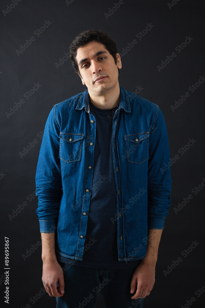 Obraz premium Handsome men doing different expressions in different sets of clothes: tired