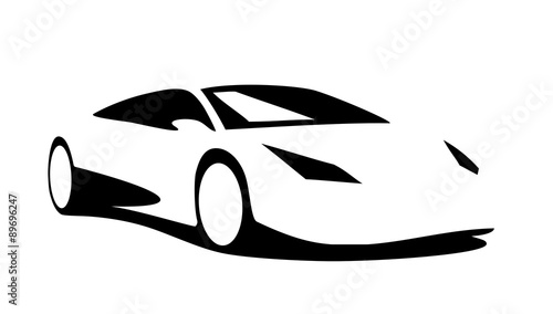 Sport car silhouette