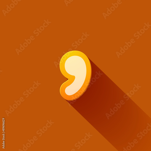 Volume icons symbol: comma