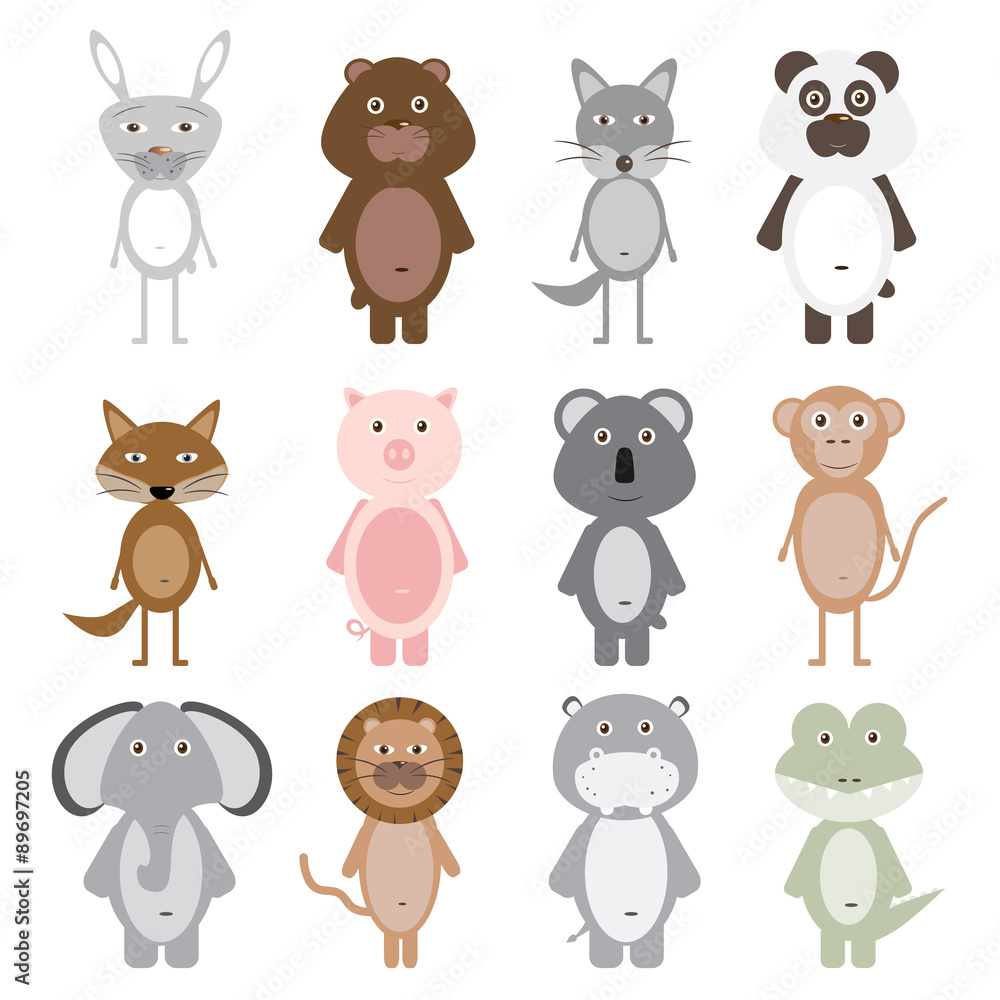 Naklejka Set of animals