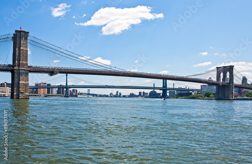 U.S.A., New York,Manhattan,the Brooklin bridge seen from the South Street Seaport area