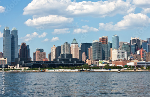 U.S.A., New York,Manhattan,skyline of the city seen from Hudson river