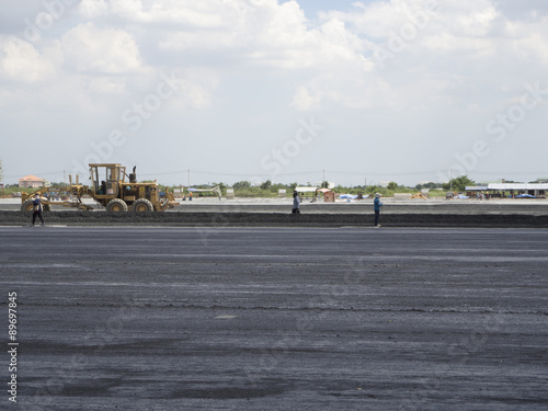 Construction Site of a Bicycle Track around the Suvarnabhumi International Airport