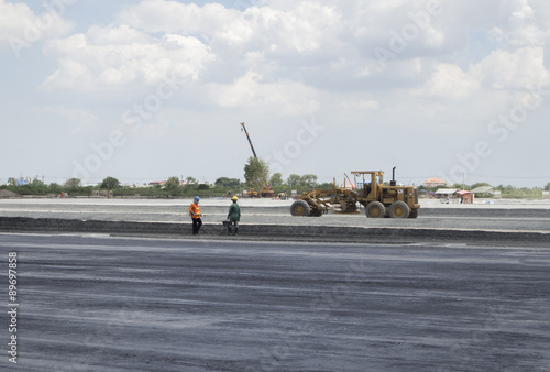 Construction Site of a Bicycle Track around the Suvarnabhumi International Airport