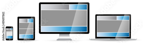 Modern digital tech device collection
