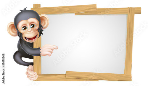 Cartoon Chimp Sign