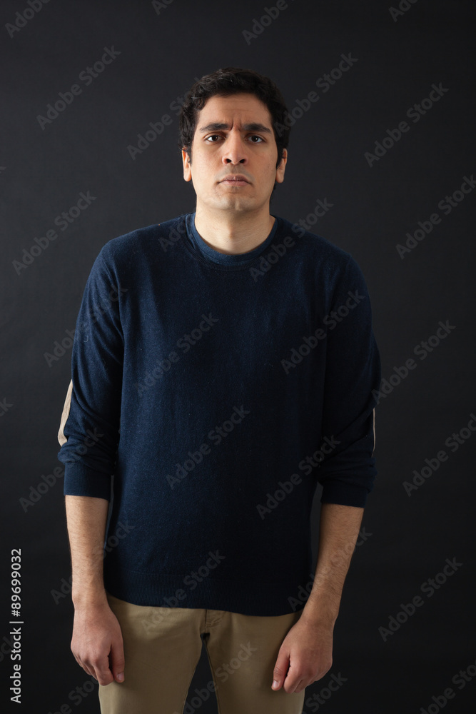 Handsome men doing different expressions in different sets of clothes: angry Handsome men doing different expressions in different sets of clothes: angry