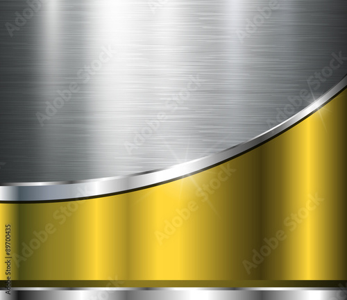 Metallic background polished steel texture, vector design.