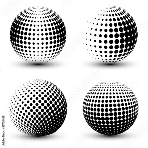 3D vector halftone spheres