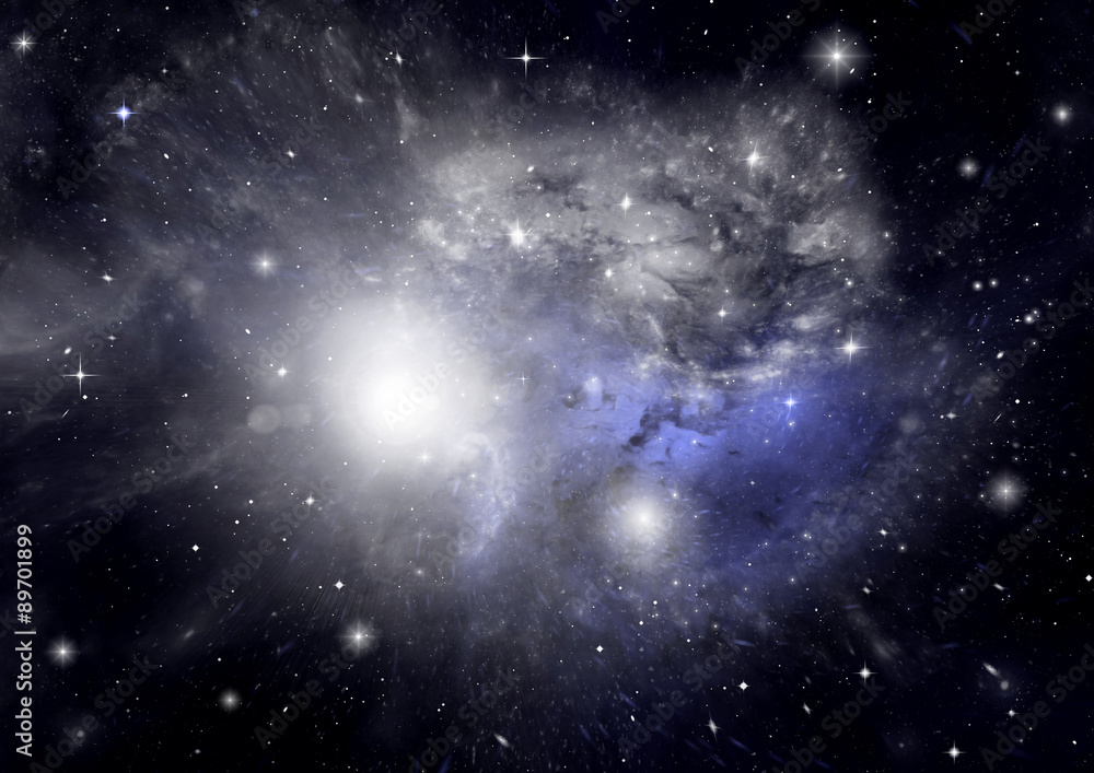 Naklejka premium galaxy in a free space