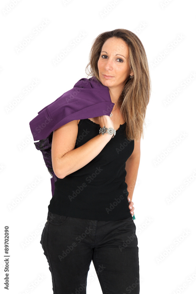 Beautiful woman doing different expressions in different sets of clothes: posing Beautiful woman doing different expressions in different sets of clothes: posing