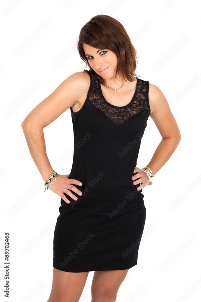 Beautiful woman doing different expressions in different sets of clothes: love Beautiful woman doing different expressions in different sets of clothes: love