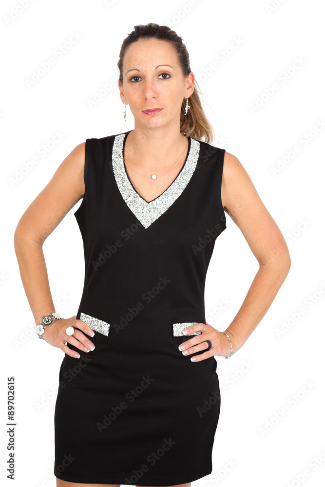 Beautiful woman doing different expressions in different sets of clothes: portrait Beautiful woman doing different expressions in different sets of clothes: portrait