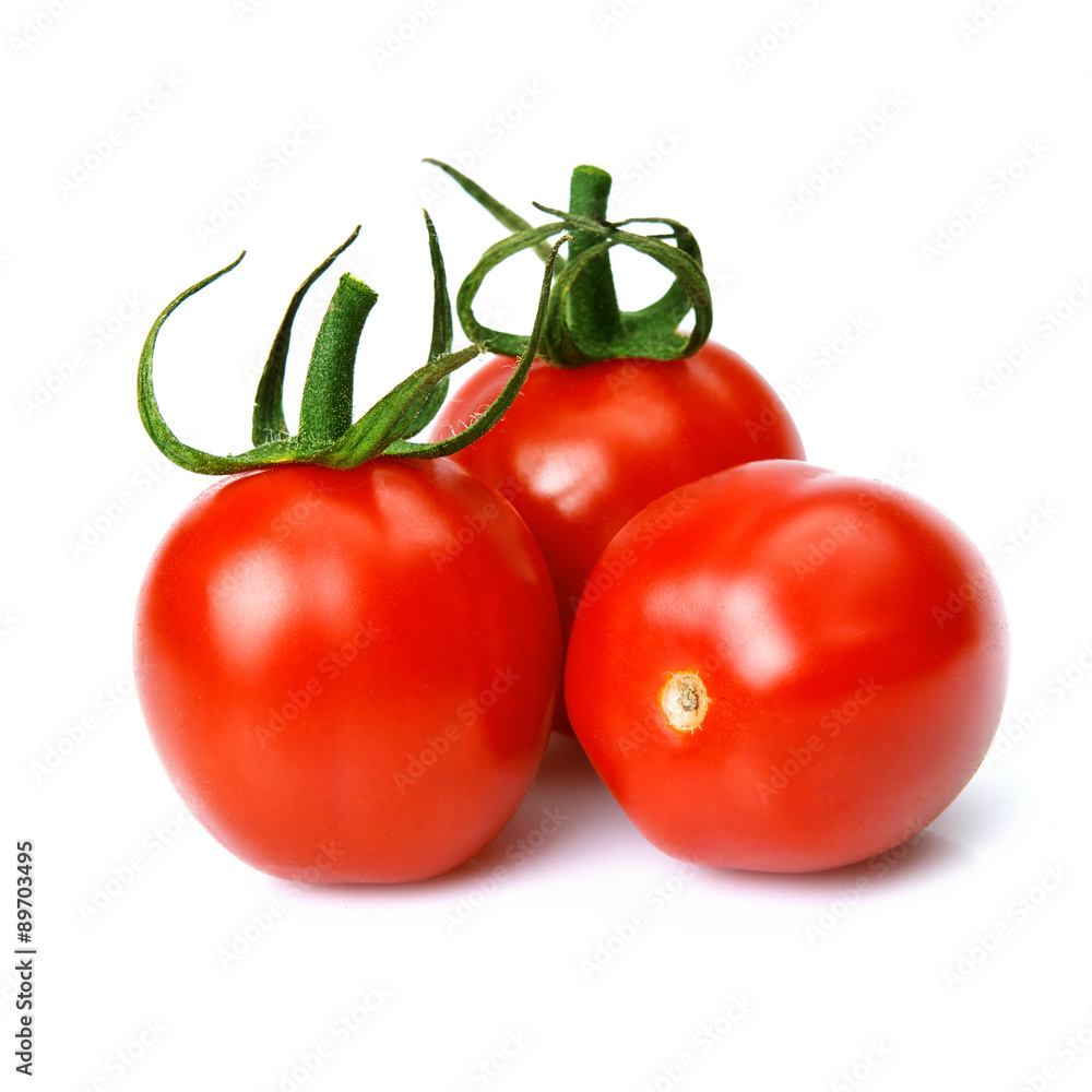 close up fresh delicious cherry tomatoes isolated on white background close up fresh delicious cherry tomatoes isolated on white background