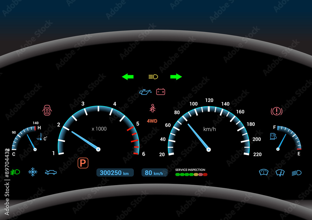 Fototapeta premium Car dashboard background