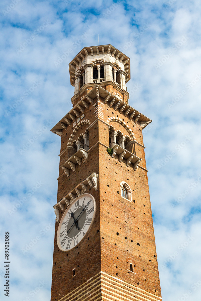 Clock tower in Verona, Italy
