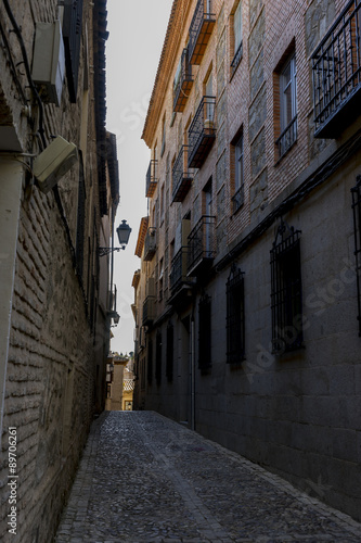 Tourism  streets of the city Toledo  medieval architecture and C