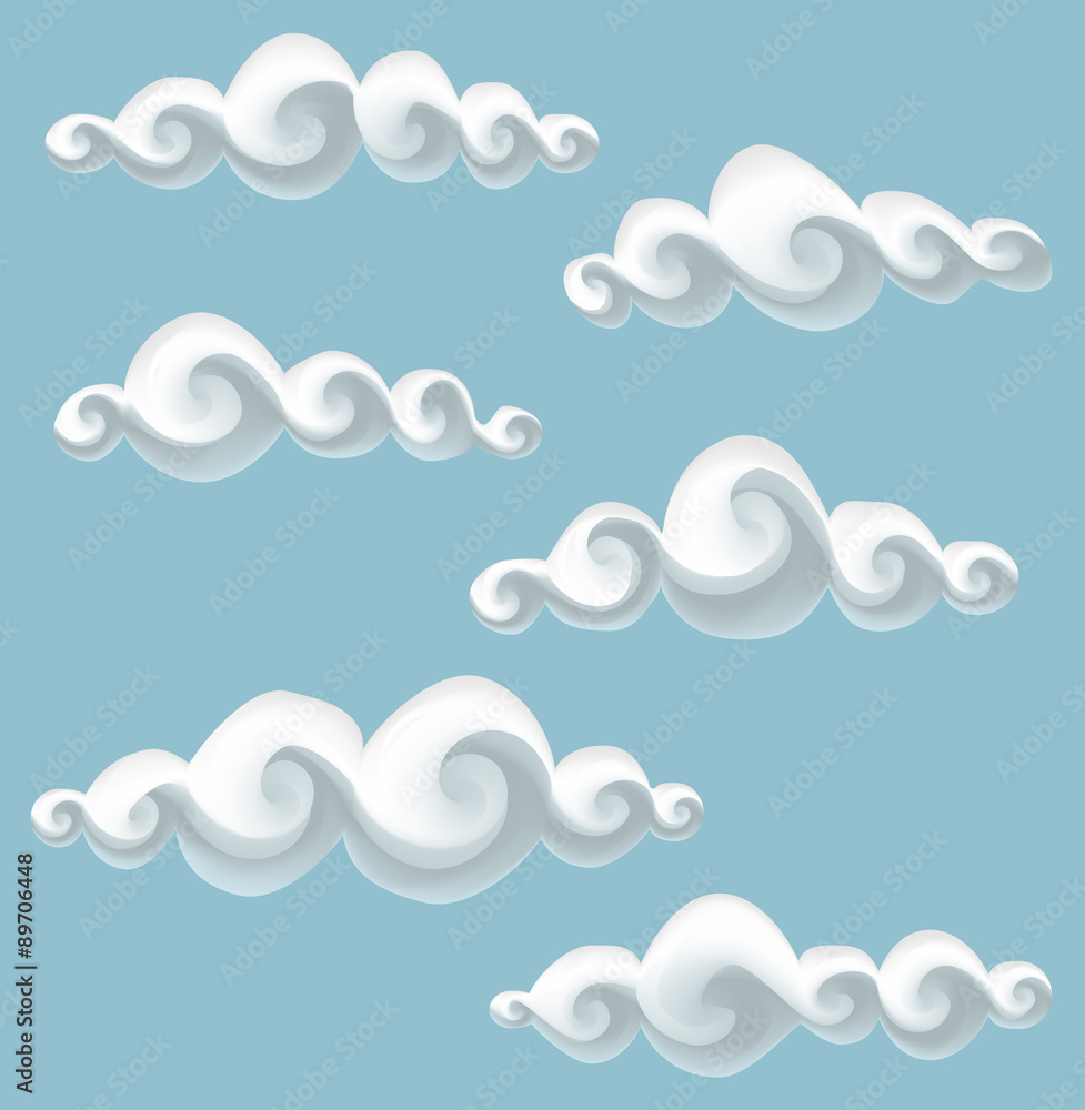 cartoon swirling clouds