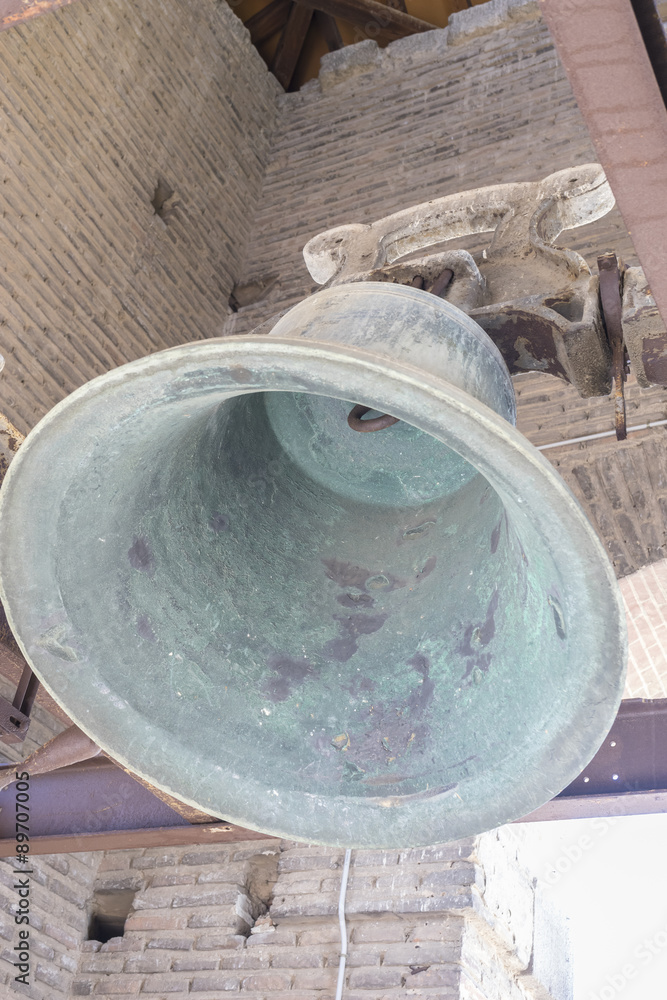 old bell in a Christian church, Toledo, Spain