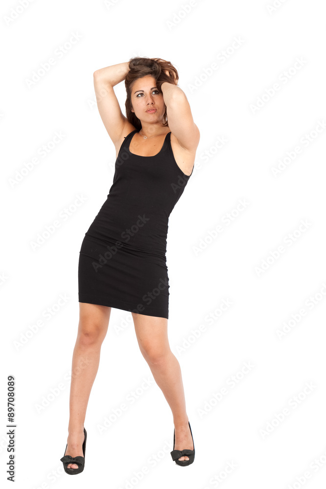 Beautiful woman doing different expressions in different sets of clothes: posing Beautiful woman doing different expressions in different sets of clothes: posing